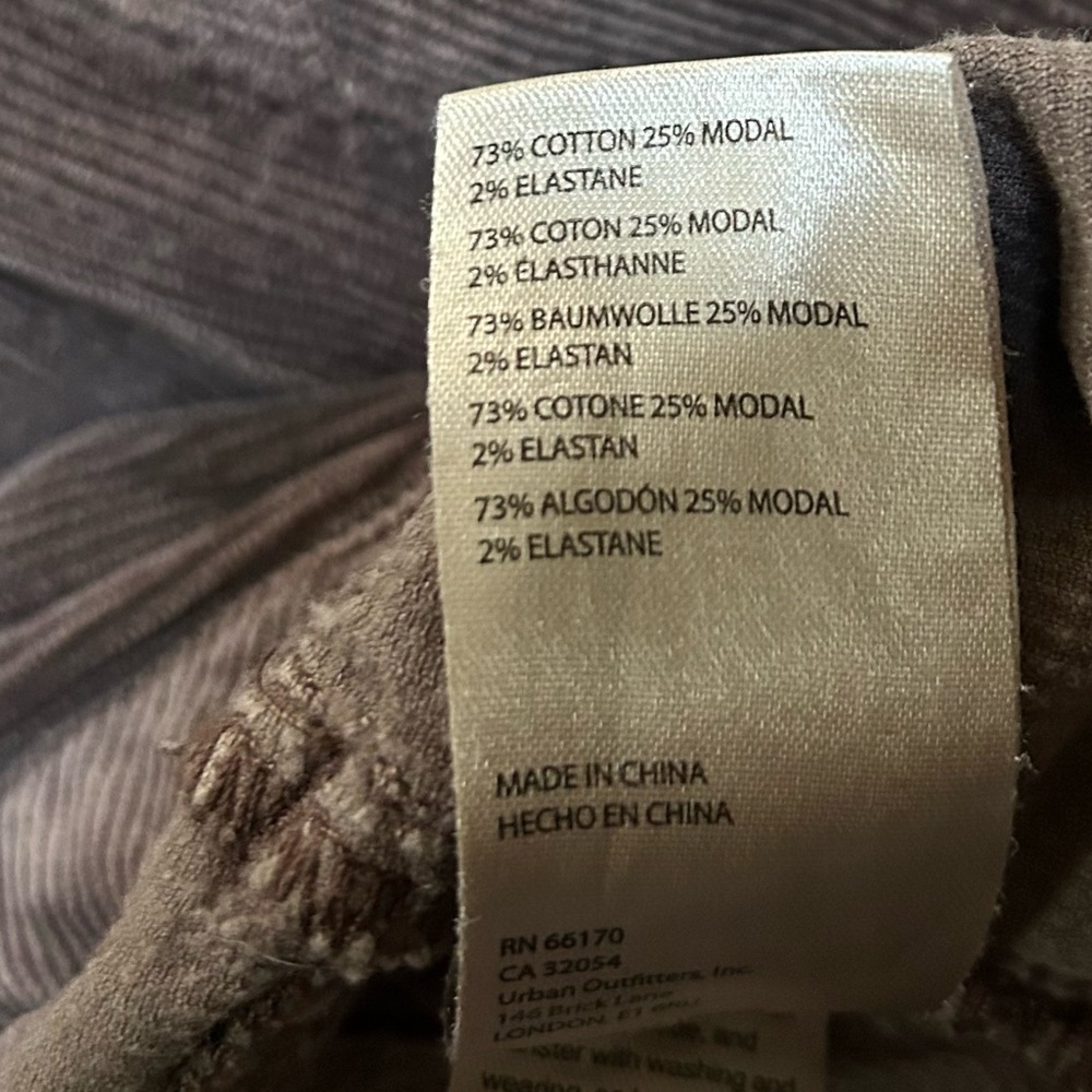Anthropologie Pilcro Wanderer Corduroy Brown Pants Size 23 - Picture 10 of 12